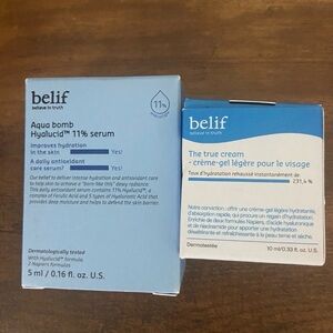 Belif Aqua Bomb Hyalucid 11%serum & The True Cream